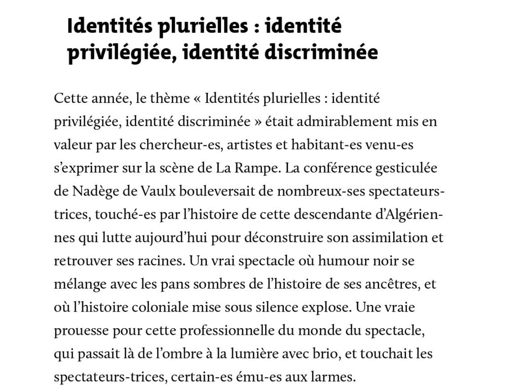 Ville D'Echirolles - Festival Cité Plurielle