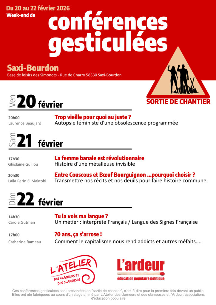 L'Atelier des Clameurs et des Clameuses et L'Ardeur se sont associés pour un Monte ta Conf en Nièvre...5 nouvelles conf ont vu le jour